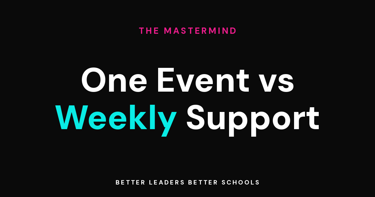Conferences for School Administrators vs. What Actually Works